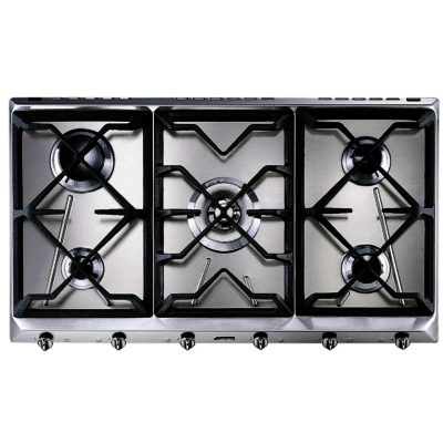 Smeg Cucina SRV596GH5 90cm 5 Burner Gas Hob in Stainless Steel